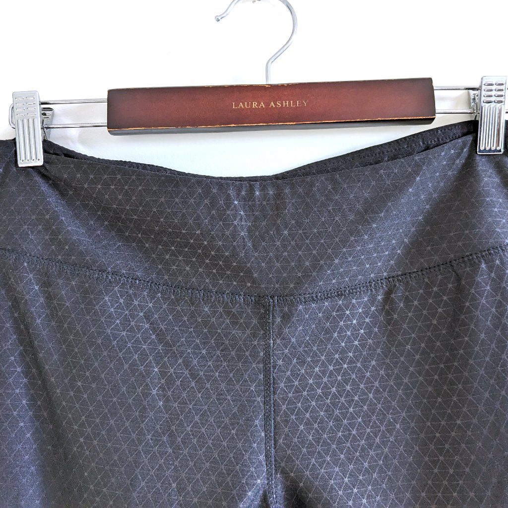 Kyodan Womens Black With Pattern Athletic Leggings, Size L